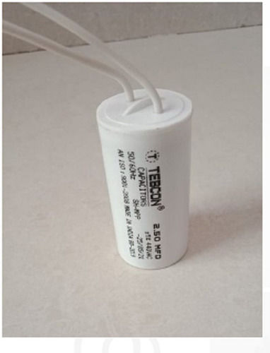 2.50 Mfd Durable Long Lasting Strong White Plastic Capacitor Use For Fans