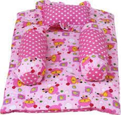 Baby 100 Percent Cotton Light Weight Skin Friendly Comfortable Pink Printed Sleeping Set Weight: 32 Grams (G)