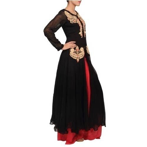 Indian Black And Red Party Wear Designer Salwars