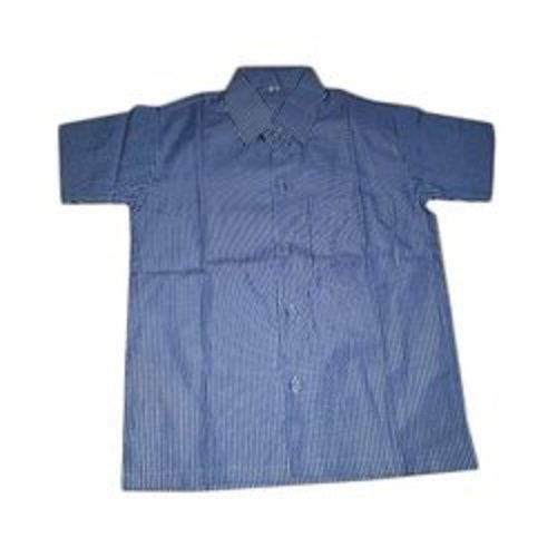 Boys Regular Fit Comfortable And Breathable Blue Formal Shirt Collar Style: Classic