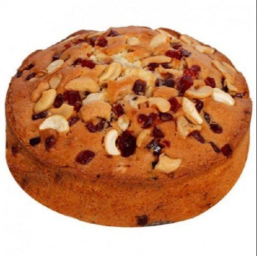 Brown And Delicious Hygienically Packed Antioxidants Sweet Round Shape Tasty Plum Cake 