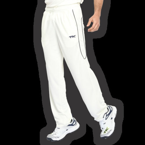 Cotton Sports Wear Men White Cricket Pants Pockets 2