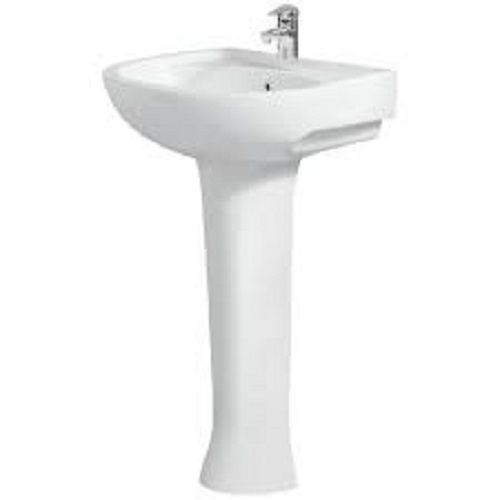 Round Easy To Install Strong And Durable White Ceramic Wash Basin For Bathroom