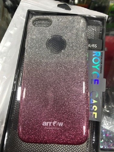 Light Weight And Scratch Resistance Stylish Glitter Mobile Phone Back Cover - Silicon Material, Pink Color , Easy to Install, Durable & Long-lasting Protection