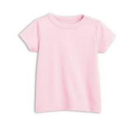 Pink Round Neck Half Sleeve Cotton T Shirts For Babies Daily Use Gender: Boy