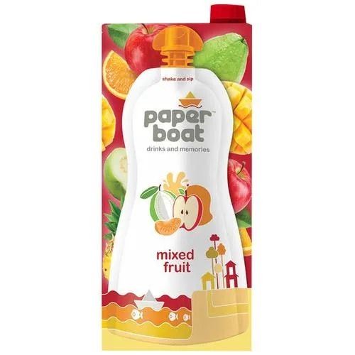 Rich And Creamy Taste Shake And Sip Paper Baat Mixed Fruit Juice Pack Of 1 Liter 