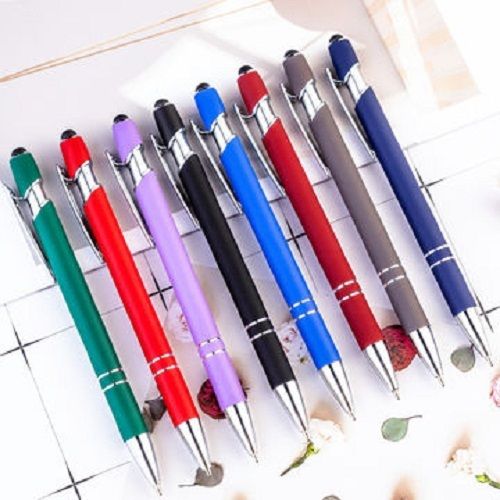 Blue Smooth Finish Light Weight Comfortable Grip Plastic Ball Pens For Writing