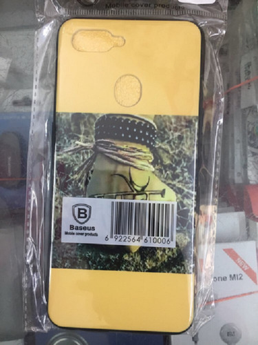 Strong Light Weight Water And Scratch Resistance Printed Plastic Mobile Back Cover - Plastic, Yellow Color, Bar Design | Lightweight, Easy to Install, Durable Protection