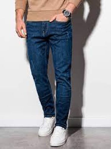 Men Fashion Jeans Knee Hole Ripped Skinny Denim Pants Solid Color Autumn  Summer Hip-Hop Style