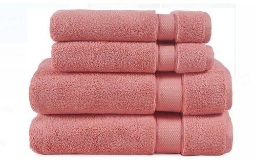 Easy To Use Comfortable Durable Long Lasting Soft Pink Cotton Bath Towels