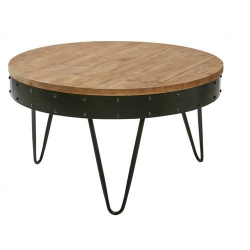 Brown Highly Durable And Glossy Fine Finish Round Wooden Center Coffee Table 