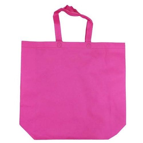 Light Weight And Reusable Plain Pink Non Woven Carry Bag For Shopping