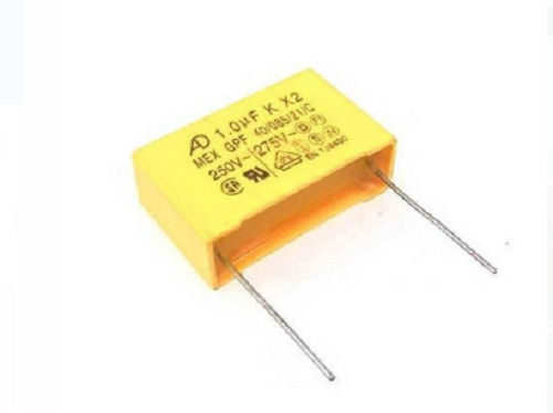 Long Lasting Box Type Yellow Plastic Box Electric Power Capacitor 250 Volt