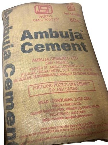 Grey High Quality Low Water Absorption And High Compressive Strength Used Construction Ambuja Portland Pozzolana Cement