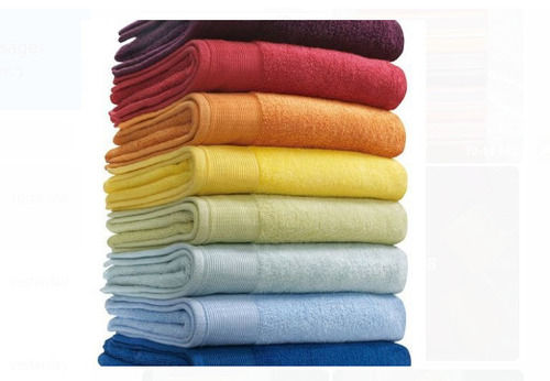 Multicolor Plain 100 Percent Cotton Bath Towels For Hotel And Bathroom 
