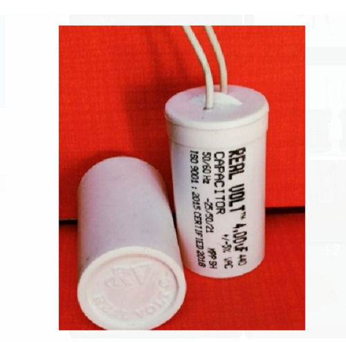 Strong Solid Long Lasting Round White Plastic Pvc Capacitor 440v Ac