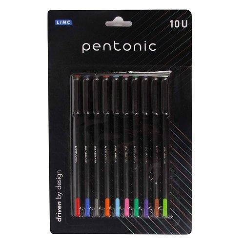 Multicolor Super Long Lasting Ink Multi Color Linc Pentonic Ball Point Pen, Pack Of 10 Pens