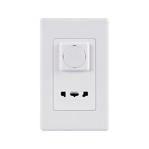 White 2pin 10-230v Plastic Shaver Socket 