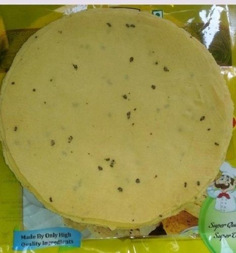 Yellow 100 Percent Delicious And Tasty Flavour Round Urad Papad Suitable For Daily Consumption