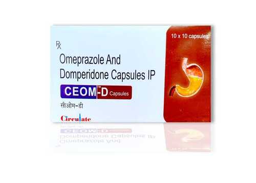 Ceom-D Omeprazole And Domperidone Capsules, 10X10 Blister Pack General Medicines