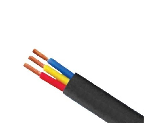 Yellow Black Fire Proof Safe And Secure Cost Effective Pvc Flat Cables For Electrical Work