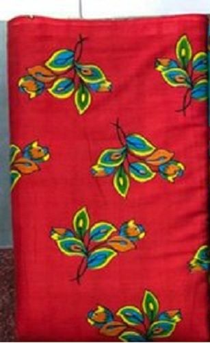 Indian Ladies Comfortable And Breathable Red Floral Printed Pure Cotton Dupatta 