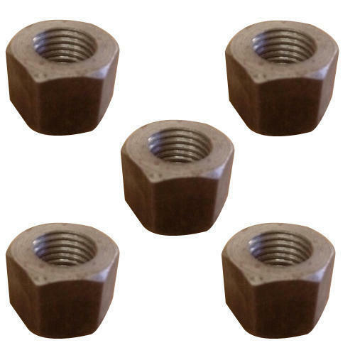 Mild Steel Brown Polished Round Edges Hex Nuts 