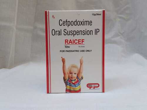 Raicef Cefpodoxime 12G/30Ml एंटीबायोटिक ओरल सस्पेंशन ड्राई सिरप उपयोग: बैक्टीरियल संक्रमण उपचार