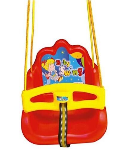 Sturdy And Easy To Clean Abs Plastic Material Red And Yellow Baby Swing For 2 To 5 Years Baby 