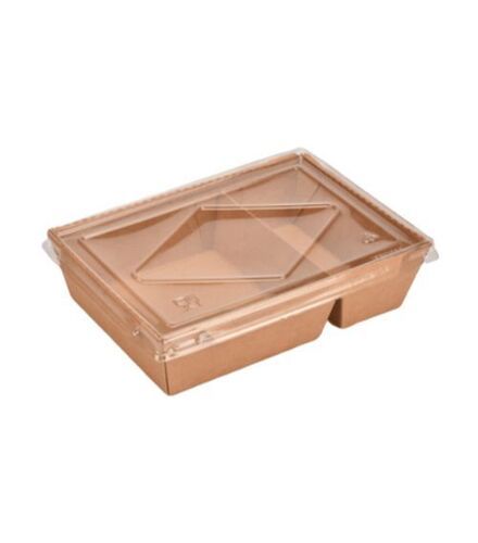  Brown Kraft Paper Disposable Meal Tray With Lid Application: Serving Food