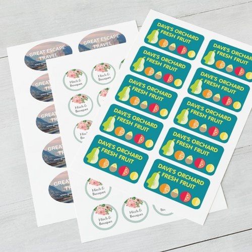 Rectangle 3X2 Inch Multicolor Printed Adhesive Paper Stickers For Packaging And Advertisement