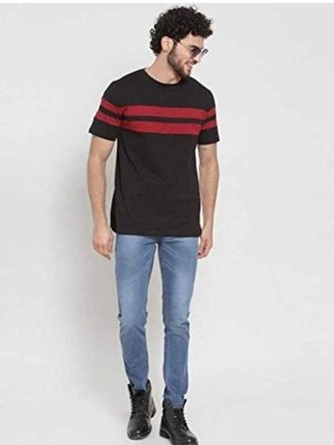 Black Comfortable Soft Breathable Perfect Fit Good Quality Men T Shirts