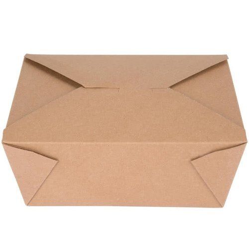  टिकाऊ पुन: प्रयोज्य प्राकृतिक क्राफ्ट पेपर आयताकार भोजन बॉक्स 