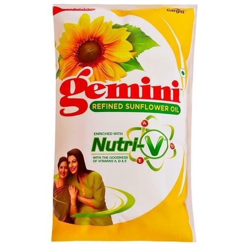 Gemini Nutri-V Refined Sunflower Oil - With The Goodness Of Vitamins 
