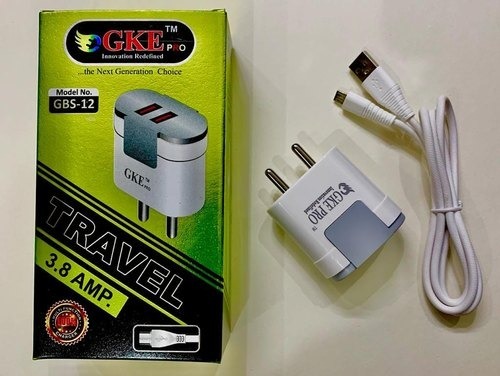 Super Fast Mobile Charger - Plastic Compact Design Sleek White Finish | Charges Any USB Device in Just 30 Minutes