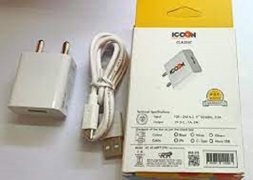 Light Weight And Fast Charging Speed White 2.4amp Usb Mobile Charger - Plastic, Compact Design, Color Display | Charges Any Device in 30 Minutes