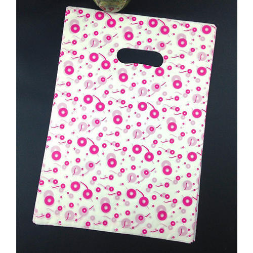 White And Red Printed Polythene Environment Friendly Plain Dyed Non Woven Bag