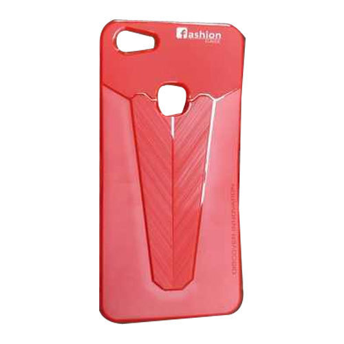 Scratch Resistance Stylish And Fancy Plain Red Android Mobile Phone Back Cover - Durable Plastic Easy Installation Glossy Finish Fingerprint Resistant
