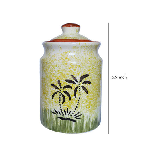 350ml Capacity Beautiful Hand-Painted Storage Ceramic Jar (Set of 1)