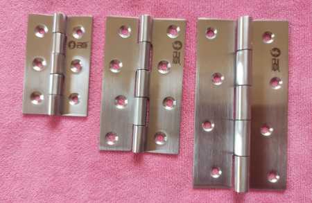 Silver Corrosion Proof S202, S304 Grade Steel Butt Hinges For Door And Windows Fitting