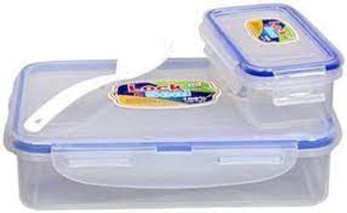 Washable Light Weight Transperant Plastic Lunch Box 