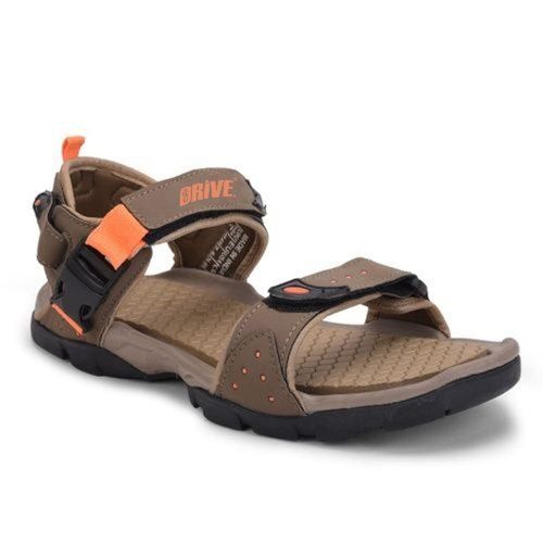 Fabric Men Long Lasting Light Weight Comfortable And Breathable Brown Sandal For Daily Wear