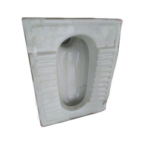 White Open Front Floor Mounted Perfect Foot Grip Indian Toilet