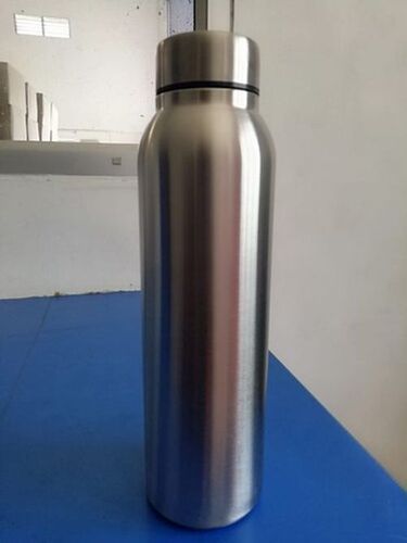 Silver Polished Stainless Steel Water Bottle