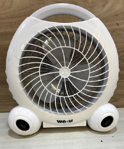  Highly Durable Long Battery Life Portable Round Three Blades White Rechargeable Fan Installation Type: Table