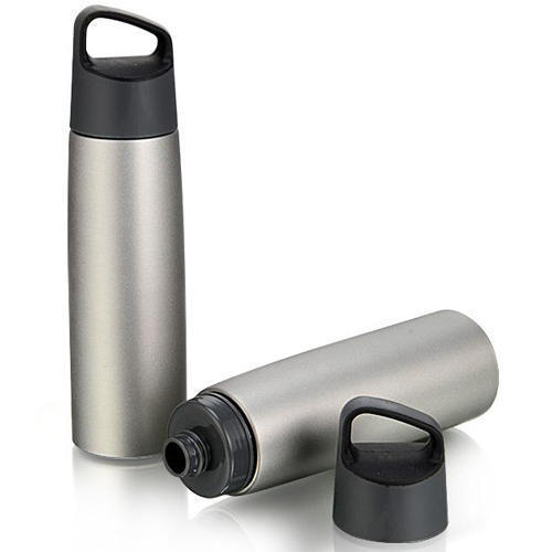 1 Liter Size And Grey Color Stainless Steel Water Bottle With Anti Leakage Properties