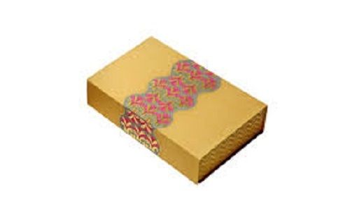 Beautiful Customized Printed Eco Friendly Rectangular Shape Yellow Sweet Box 