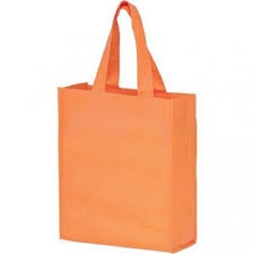 Biodegradable Lightweighted Loop Handled Orange Plain Non-Woven Carry Bag Max Load: 3 Gram (G)