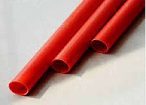 Good Quality And Strong Round Plastic Red Pipe For Industrial Application Length: 3Mtr & 6Mtr  Meter (M)