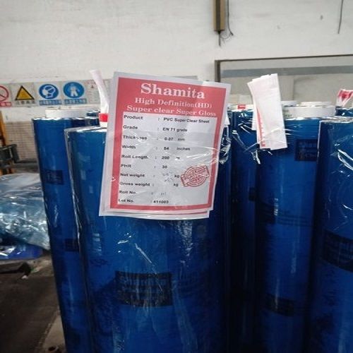 Premium Ink Heat Resistance And Light Weight Polyester Clear Shamita Clear Transparent Pvc Roll